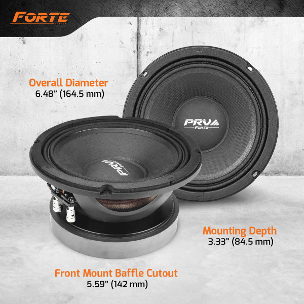 Main product image for PRV Audio 6MB550FT-4 Forte Series 6" Midbass Speaker 4 Ohm294-3406